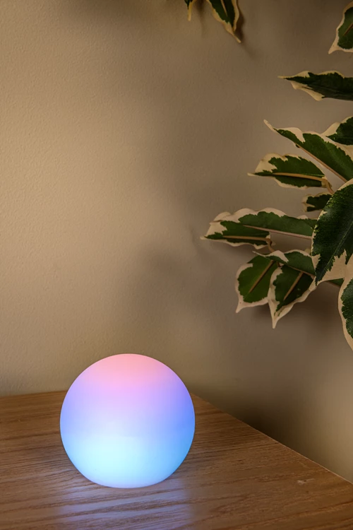 Lucide PINO - wiederaufladbare Tischlampe Innen/Außen - Akku/Batterie - LED Dim. - CCT - 1x1W 2700K/6500K - IP65 - Rgb - Weiß | Essential - Atmosphäre 2